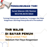 Menteri Ketenagakerjaan Menerbitkan Surat Edaran tentang THR Keagamaan 2024